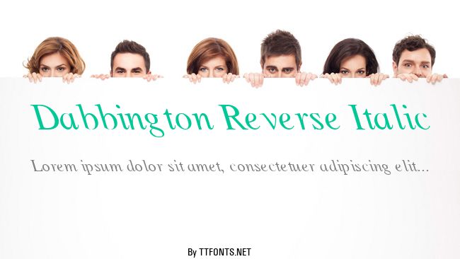 Dabbington Reverse Italic example